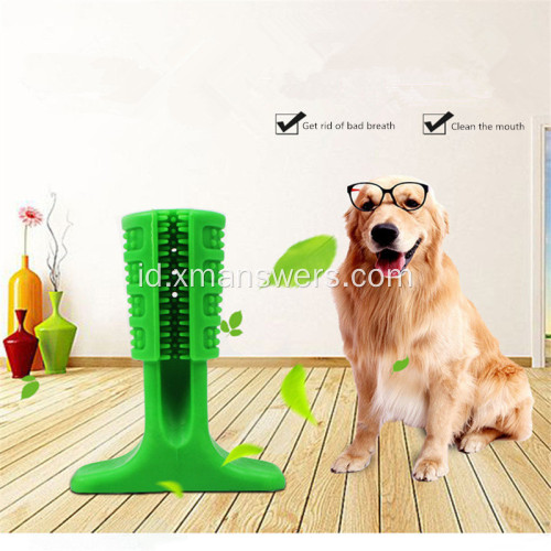 Sikat Gigi Anjing Chew Stick Membersihkan Mainan Silicone PetBrushing